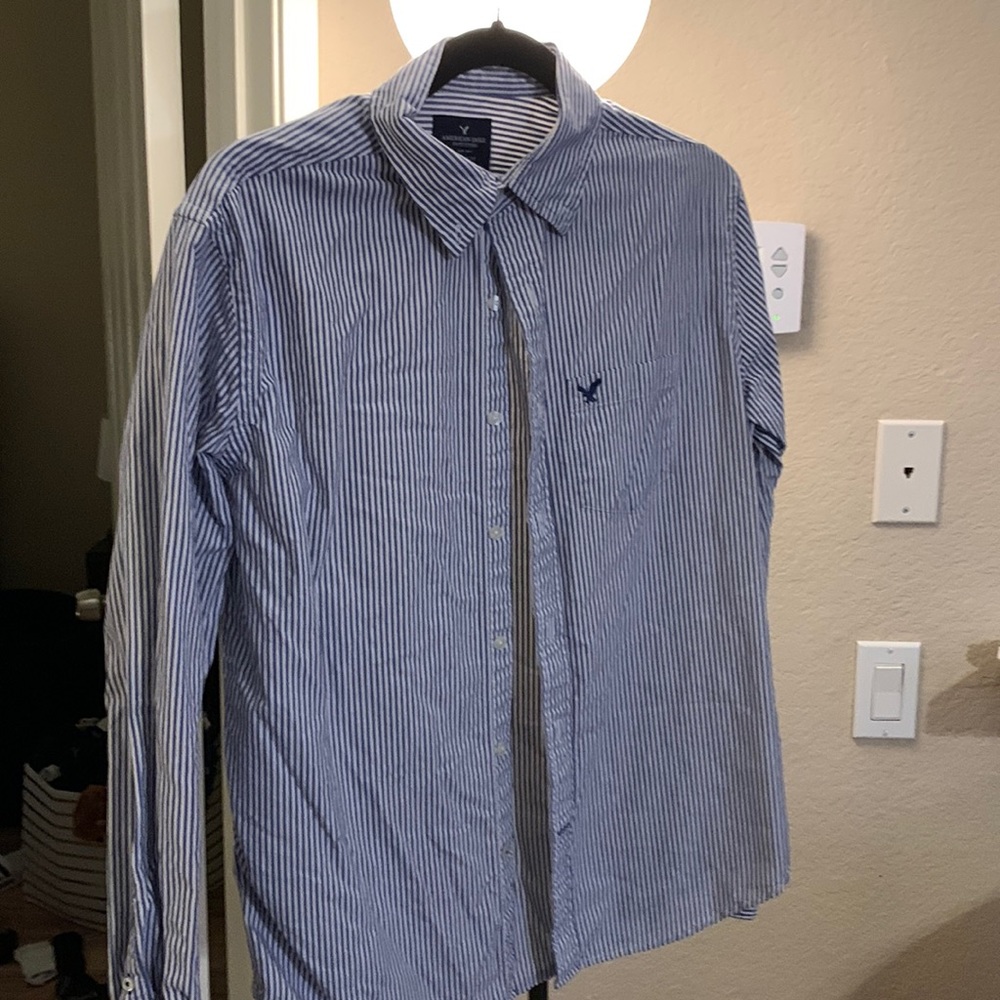 Striped American eagle dress shirt medium size
